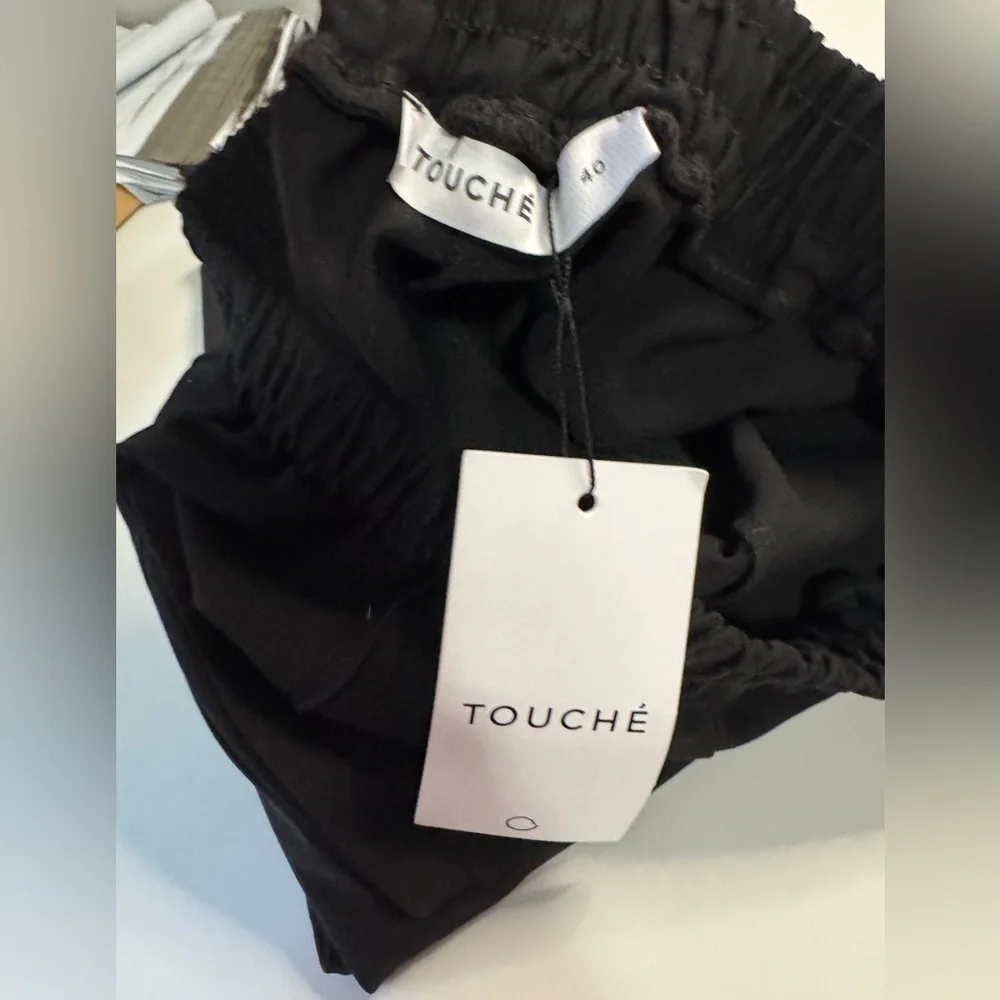 Touché Prive RIBBED CREPE TROUSERS US Size Large NWT